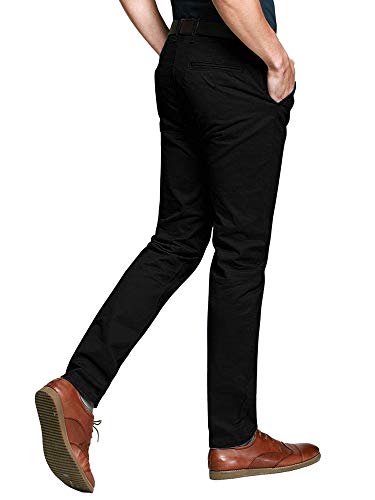 OCHENTA Mens Tapered Flat Front Casual Dress Pants, Chinos Pants Men2