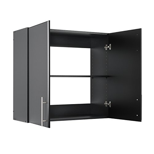 Prepac Elite 32" Tall Wall Cabinet, Black #TOP3