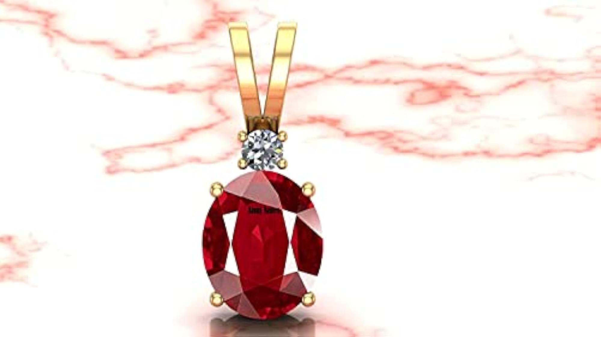 Certified 17.00 Carat Burma Ruby Gold Plated Pendant Locket