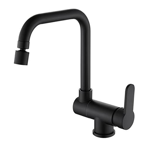 Batidora Plegable Interior para Fregadero Negro con Grifo Mezclador de Agua Fría y Caliente
