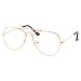 Kids Fake Aviator Eye Glasses Clear Lens Children's Non Prescription (Age 3-10), Gold