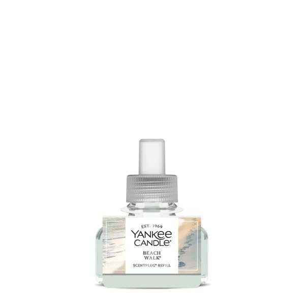 Image of Yankee Candle ScentPlug Refill for Plug in Air Fresheners, Scented Oil Refills, Long Lasting Home Fragrance, Beach Walk (Pack of 4)