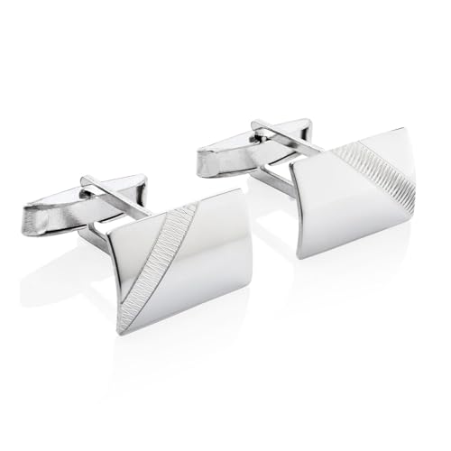 Herren Manschettenknöpfe Aus 925 Sterling Silber Mit Modernem Gezacktem Design