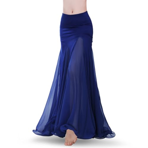 ROYAL SMEELA Gonna Danza del Ventre Lunga in Chiffon per Le Donne - Costume da Ballo Orientale per Adulti