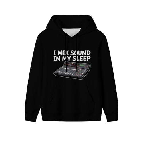 I Mix Sound In My Sleep, Sound Engineer Musician Funny Men Women Kangaroo Pocket Fleece Hoodie2