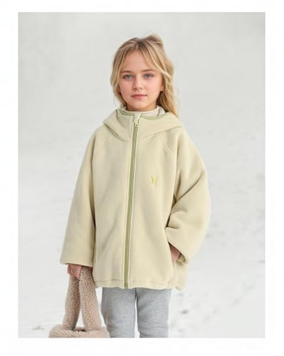 Girls Fleece Cardigan Coats Toddler Kids Stand Collar Zipper Up Jacket with Pockets Outwear2