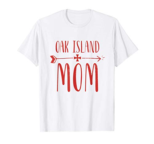 Oak Island Mom Funny Womens Maglietta