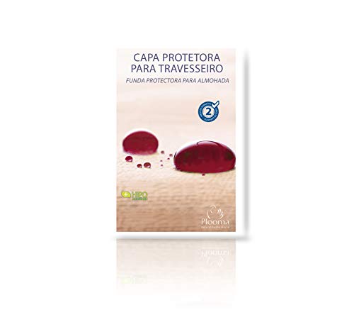 Capa Protetora de Travesseiro, Plooma, Branco, Tecido Algodão, 50x90  