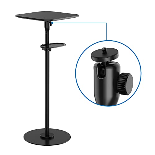 Mount-It! Dual Use Projector Stand, 2 Mounting Options: 1/4\" Screw and Platform Portable Projector Stand For Mini Projectors Adjustable Height Floor Stand 13.2 lb load, For Home, Office, Studio, DJs - Thumbnail 2