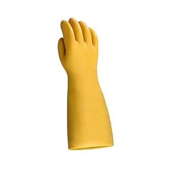 Vidhut 11kv Electrical Rubber Hand Gloves (Free Size, Yellow, 100 Pairs)