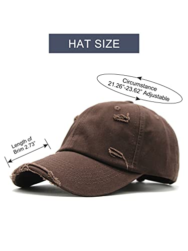 Unisex Vintage Washed Baseball-Cap Twill Adjustable Dad Hat Womens Cotton Low Profile Baseball Cap Unconstructed White Style One Size #TOP6