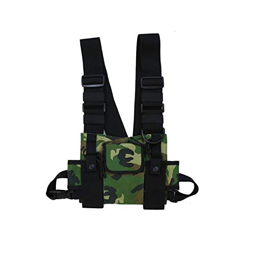 Nylon Chest Rig Bag Vest Hip Hop Streetwear Functional Harness Chest Rig Kanye