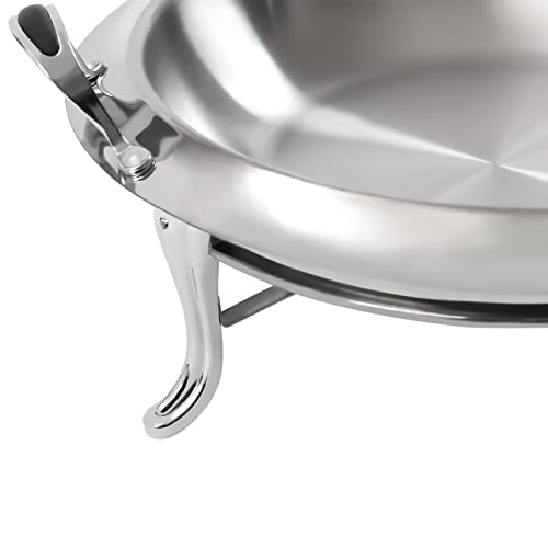 Shaillienn 3L Warmhaltebehälter Buffet Rund, Edelstahl, Speisenwärmer Suppe mit Glas Deckel und Tragegriffe, Silber Buffetwärmer für Familientreffen, Schlafsälen, Banketten – Bild 8