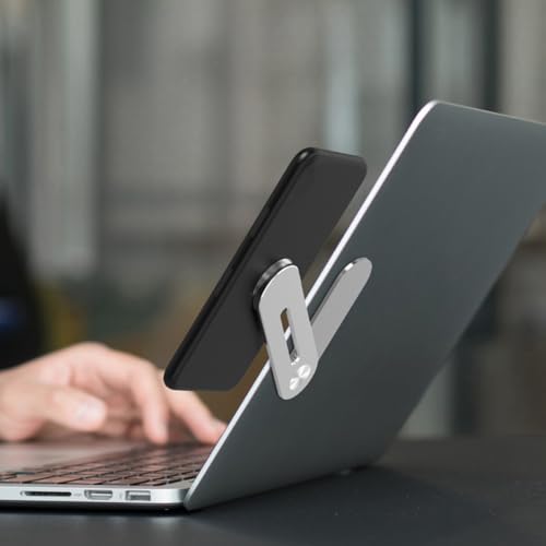 Soporte magnético para teléfono en pantalla de computadora para evitar dolor de cuello 4