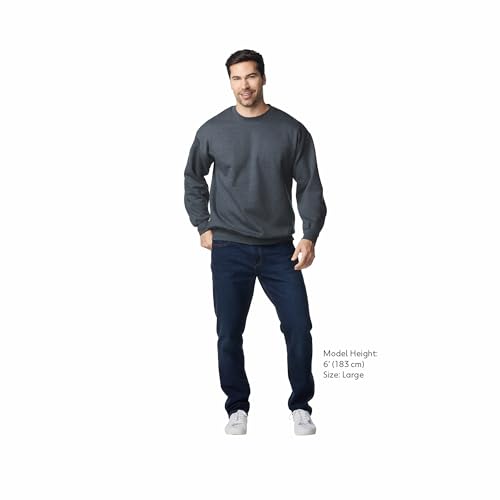 Image of Gildan Adult Softstyle Crewneck Sweatshirt, Style GSF000, Dark Heather, X-Large
