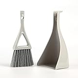 Juego de mini recogedor y cepillo, gris