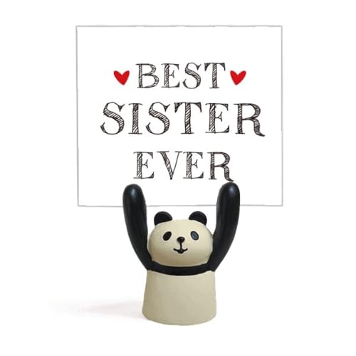 Support mémo cœur Best Sister Ever et motif panda pour bureau