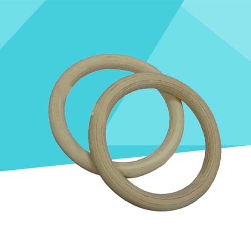 Anillas de gimnasia de madera maciza para entrenamiento miniatura 3