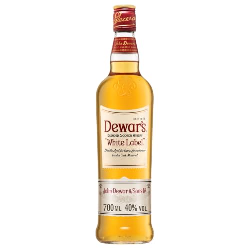 Dewar's White Label Blended Scotch Whisky, 40% ABV, 70cl / 700ml, Acabado en Barricas de Roble Seleccionadas
