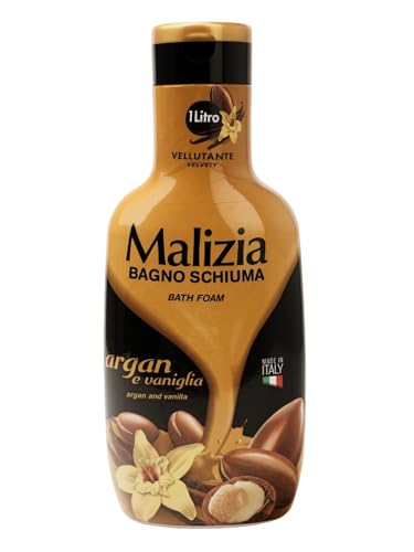 Malizia - Espuma de baño, argán y vainilla, 1000 ml.
