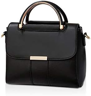NICOLE & DORIS Top Handle Bag of Women Crossbody Bag Handbag with Arched Handle Small Square Bag PU Leather Shoulder Bag Cross Body Purse for Teens Girls Black