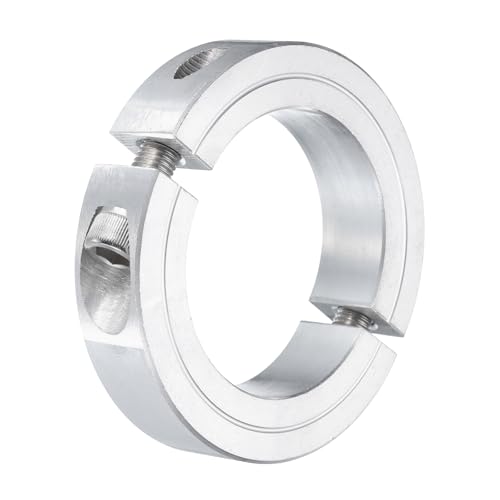 uxcell Double Split Clamp-On Shaft Collar 2" Bore, Aluminum Alloy