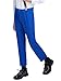 Boys' Flat Front Dress Pants for Little Kids Boys Fashion Royal Blue School Uniforms Pants Classic Slacks Trousers with Adjustable Waist Size 10