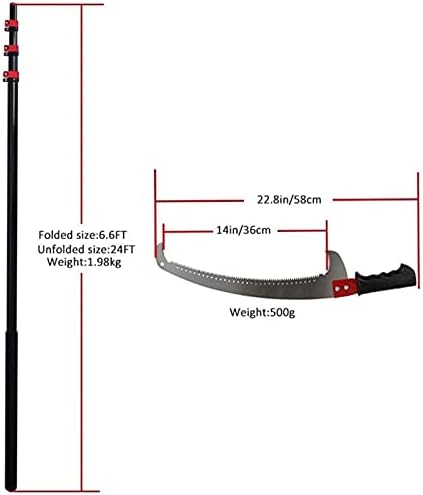 High-Altitude Telescopic Pole Saw & Pruning Shears - 5.4m/18FT Outdoor Branch Trimmer for Trees & Garden - Ideal for Cutting High Branches & Leaves