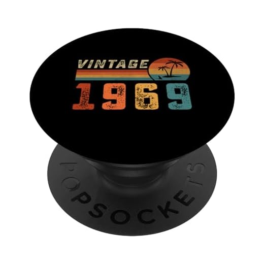 Regalos de cumpleaños 55 años hombres mujeres retro vintage 1969 Palm PopSockets PopGrip Intercambiable
