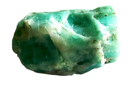 Pierre précieuse verte brute émeraude de Colombie à points de pyrite dorés