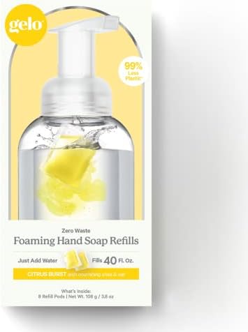 Gelo - Foaming Hand Soap Refill Pods | Eco-Friendly | 40oz Refill (Lemon, Basil & Geranium)