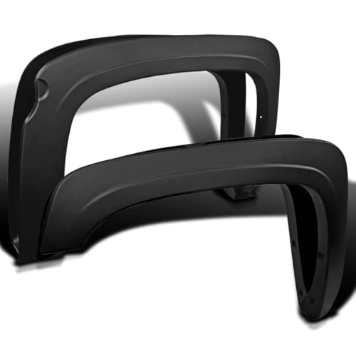 Spec-D Tuning 4PC Front + Rear Oe Style Black Fender Flares Compatible with 2007-2013 Chevy Silverado 1500 LT LTZ WT LS Fleetside 69.3