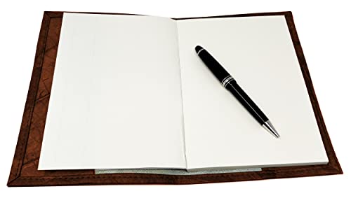 Carnet de notes A5 vierge rechargeable marron en feuilles de teck - 4