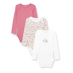 NAME IT NBFBODY 3P LS ROSE WINE FLOWER NOOS baby-meisjes body