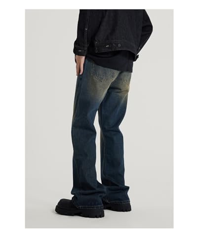 Jeans Pants Trousers Denim Wide Leg Floor Versatile Men's Washed4