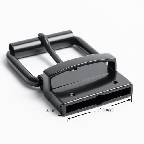 DJCAIZYY 1.5"(38mm-40mm) Belt Buckle Reversible Replacement Belt Buckle Classic Black - Thumbnail 3