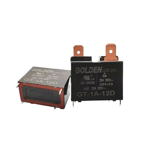 Relé GT-1A-12D 25A 12V de 4 pines para calentador de agua eléctrico lote de 5 unidades