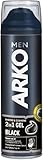 Arko Men 2 in 1 Shaving & Cleansing Black Shaving Gel with Activated Charcoal - Pack of 6