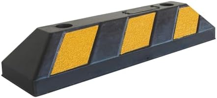 Duravel Heavy Duty Rubber Parking Wheel Stop, Black and Yellow Re...