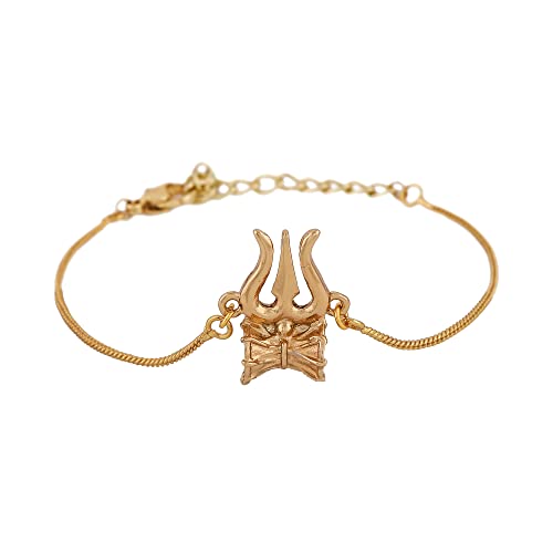 Estele Gold Plated Trishool & Damru Bracelet With Divine For Men & Women (B0B4WD5HZ7) Amazon Price History, Amazon Price Tracker
