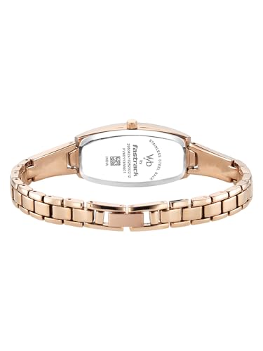 Image of Fastrack Vyb Manifester with Quartz Analog Silver Dial Rose Gold Stainless Steel Strap Watch for Girls - FV60113WM01W