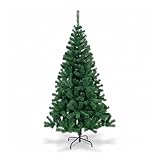 DAYRON - Árbol de Navidad Artificial Verde con Ramas Abatibles y Soporte Metálico Plegable, Disponible en 150, 180 y 210 cm, Montaje Rápido y Fácil de Guardar