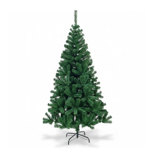 DAYRON - Árbol de Navidad Artificial Verde con Ramas Abatibles y Soporte Metálico Plegable, Disponible en 90, 150, 180 y 210 cm, Montaje Rápido y Fácil de Guardar