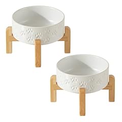 Double Bowls + Double Stands - White