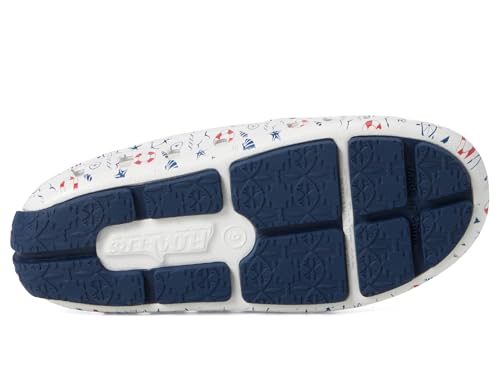 Image of Floafers, Prodigy Driver Print (Big Kid), White Nautical /Navy, 4, Medium