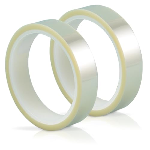 Clear Heat Tape, High Resistant Temperature Tape, 2 Pieces 108 ft Heat Proof Tape, Vinyl Heat Transfer Resistant Press Tape for Electronics Printing Circuit Board Heat Transfer Vinyl DIY Crafts