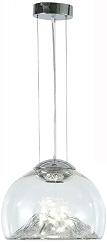 Lustre suspendu créatif en verre argenté au style post-moderne épuré