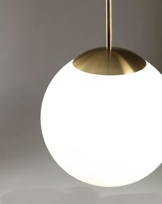 Image of Wall Lamp Chandelier Pendant Light, Home Decor for Bedroom, Living Room, Hallway, Cafe, Hotel, Restaurant (Milky Ball Hanging LAMP with LED Bulb Pack of 1)