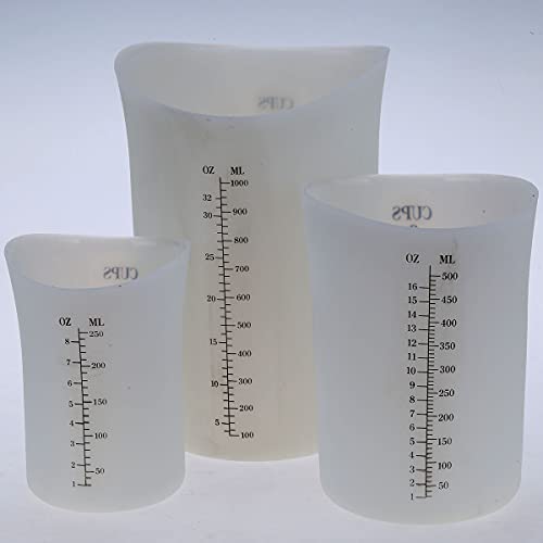Set de vasijas medidoras flexibles de silicona miniatura 2