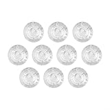Honseadek 10pcs Transparent Plastic Footswitch-Toppers for Mooer Guitar Effects Pedals, 23mm Diameter, Fits 10mm Switch Socket, Lightweight
